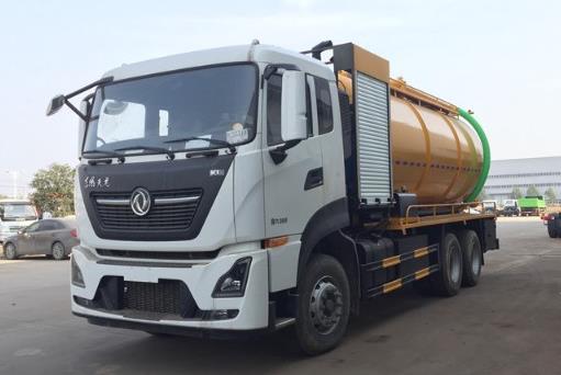 國(guó)六東風(fēng)天龍后雙橋清洗吸污車_楚勝牌CSC5250GQWD6型清洗吸污車
