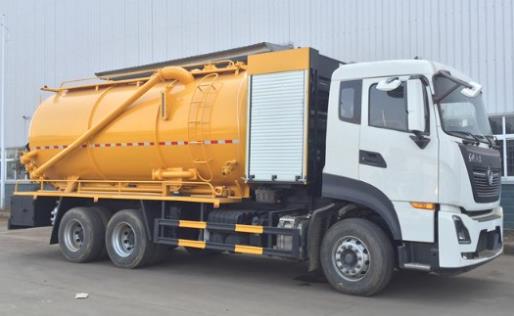 國(guó)六東風(fēng)天龍后雙橋清洗吸污車_楚勝牌CSC5250GQWD6型清洗吸污車